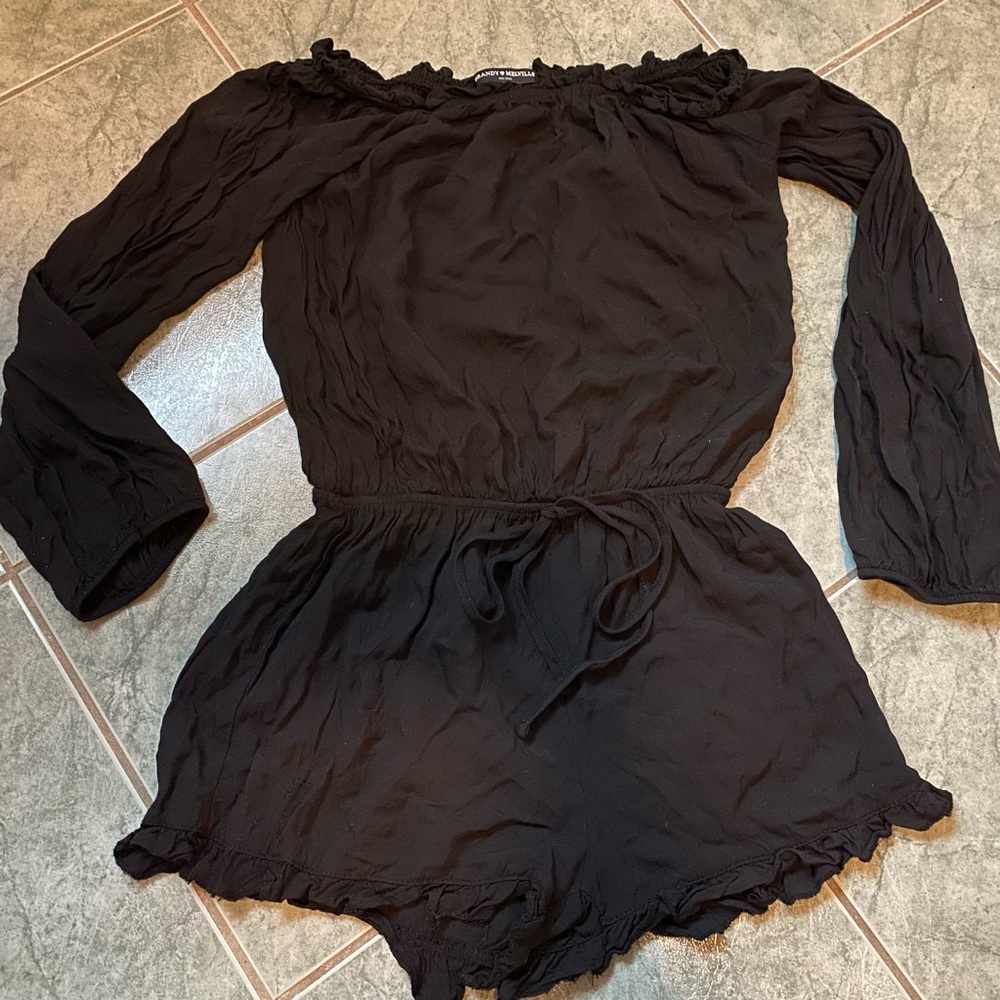 Brandy Melville Long Sleeve /Shorts Romper